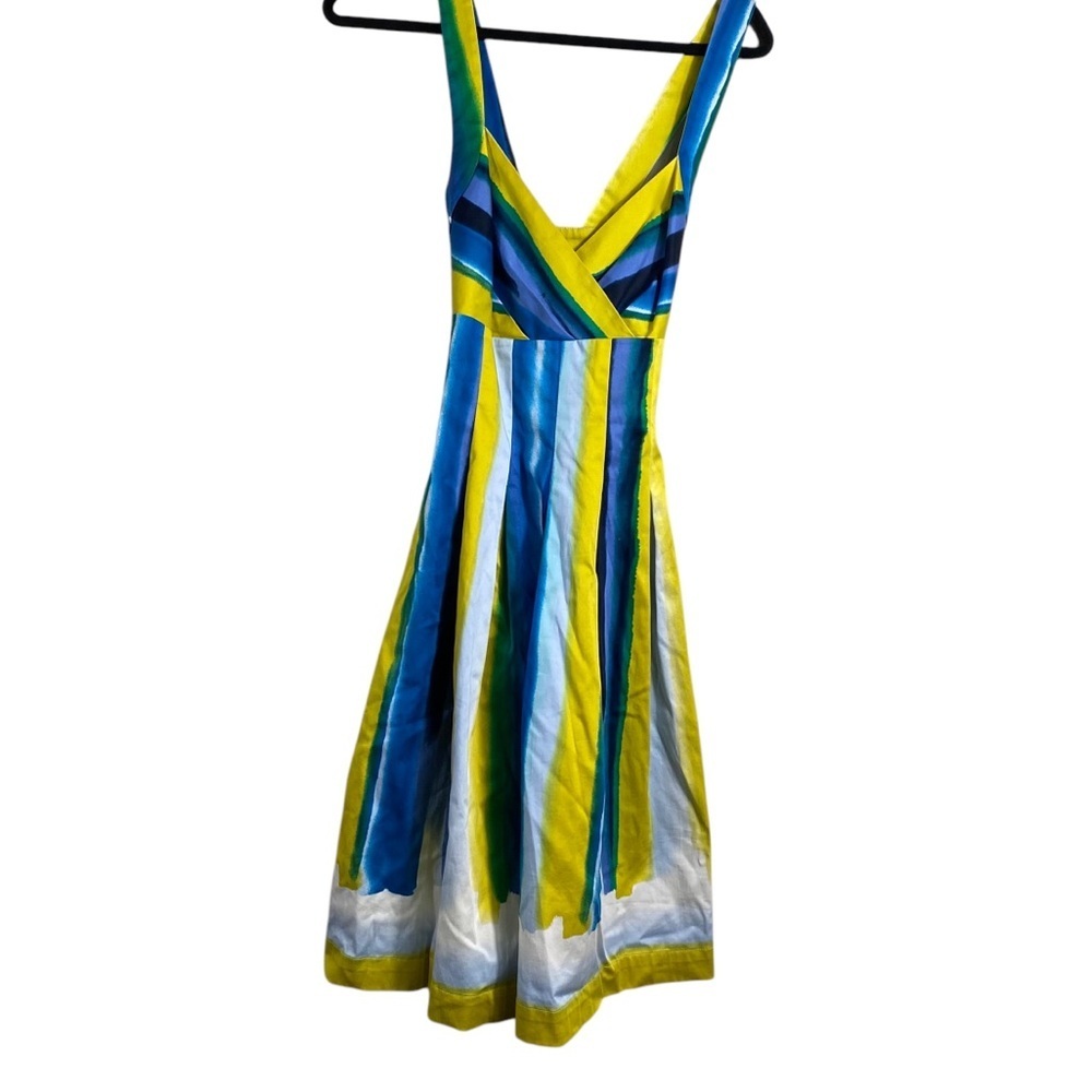 Calvin Klein Striped Sundress Blue and Green Sz 6